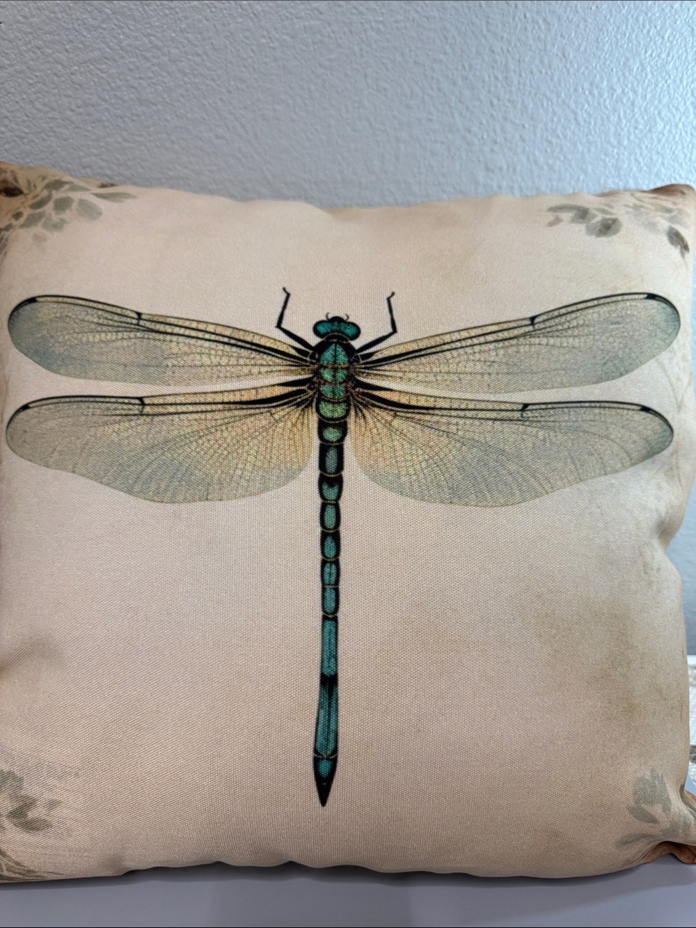 Dragonfly Decorative Throw Pillow – Double-Sided Design + Insert Included - Picture 6 of 7